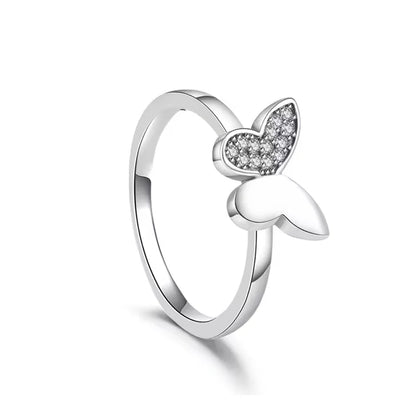 Whimsical Silver Flower Fairy Ring Set™