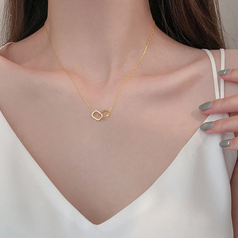 Elegant Zircon Double Circle Choker™