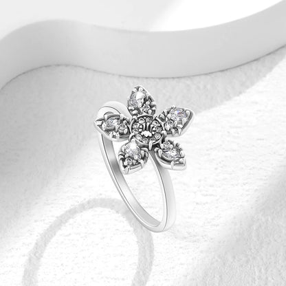 Whimsical Silver Flower Fairy Ring Set™